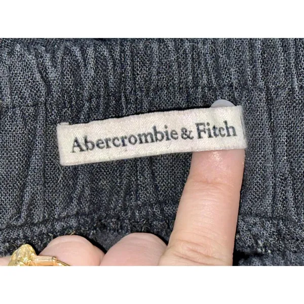 Abercrombie & Fitch Black Linen Cotton Maxi Skirt with High Slit Womens Size M - Image 4