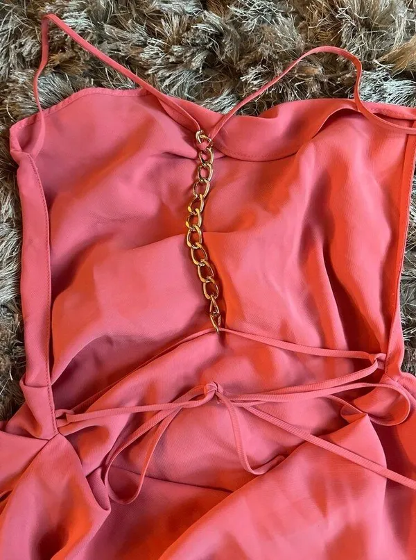 Amanda Uprichard Chain Open Back Top sz XS - Image 2