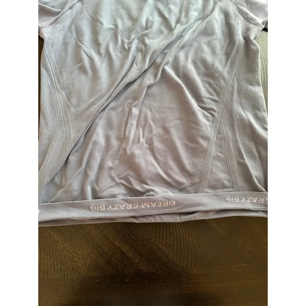 Athleta Momentum Seamless Tee Womens Small Blue Stretch Active Workout Sporty - Image 3