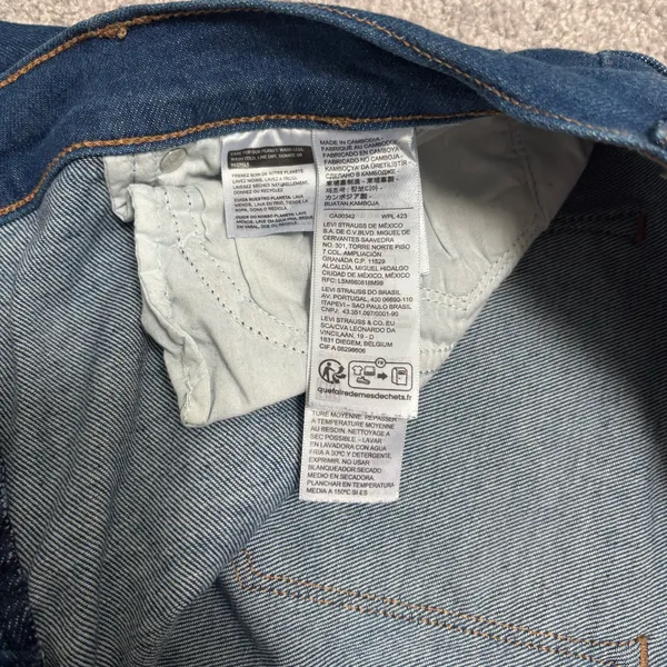 Levi’s Blue Wash Straight Leg Denim Jeans - Image 4