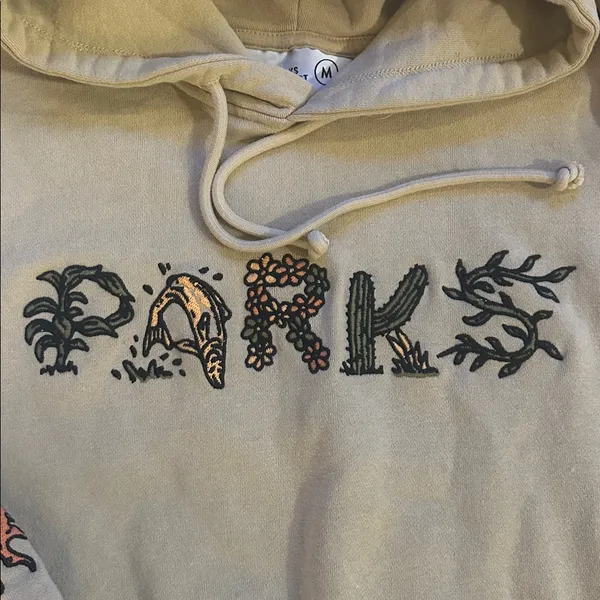 Parks Project 90s Doodle Parks Hoodie Sz M - Image 2