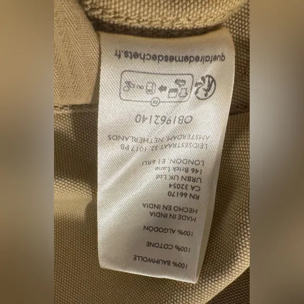 Free People Tan Carpenter Pants US 8 100% Cotton NWOT - Image 13