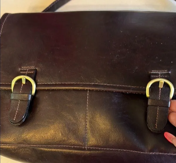 Faux leather Messenger/hand Bag Brown - Image 2