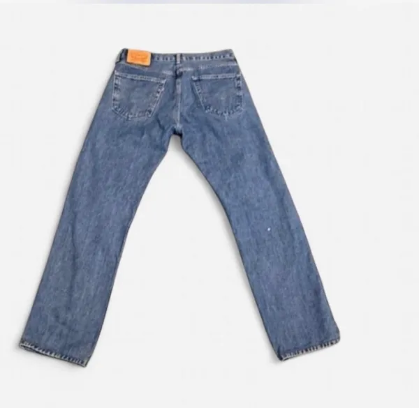 Levi's 505 Regular Fit Straight Leg Jeans Blue Denim W32 L34 Vintage Aesthetic - Image 2
