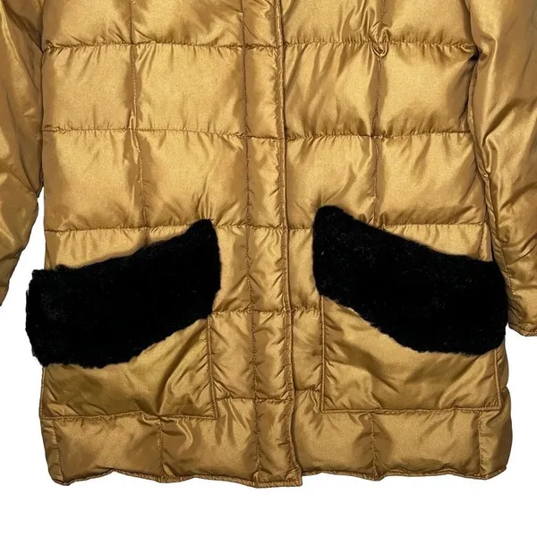 Vintage‎ Comfy Goose Down Coat Brown Size 14 - Image 6