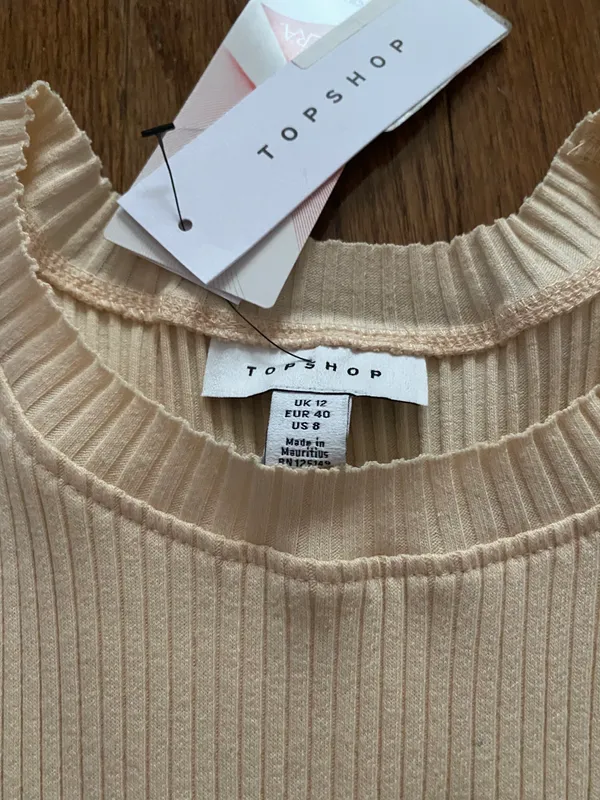 NWT Wide Rib Cotton Blend Crop Tank Top - Image 5