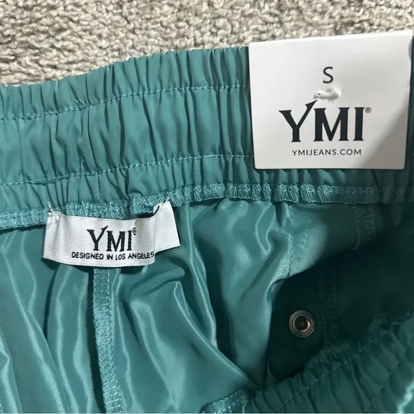 YMI Jeans Teal Snap-Button Wide Leg Pants - Image 7