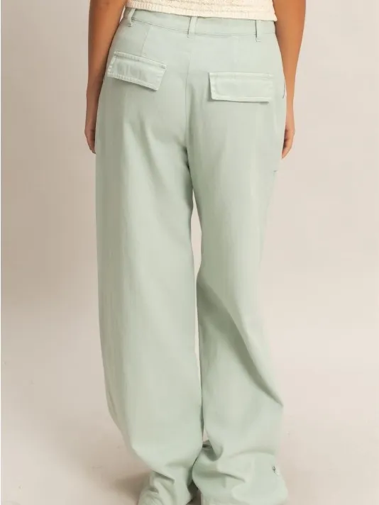 HYFVE Wide-Leg Utility Pants in Mint Green size small - Image 5