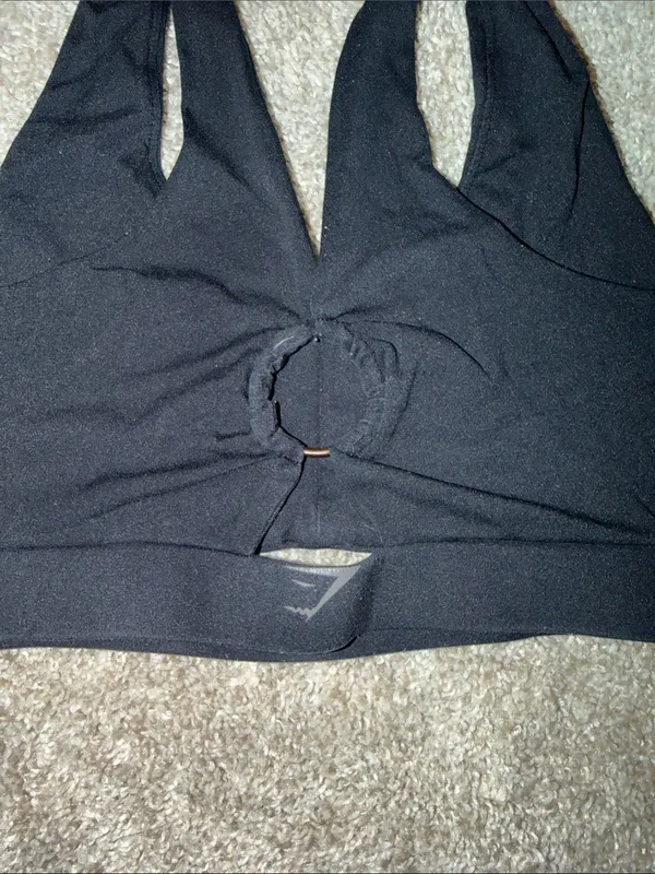 Gymshark x Whitney Simmons Black V-neck Sports Bra - Size Small - Image 6