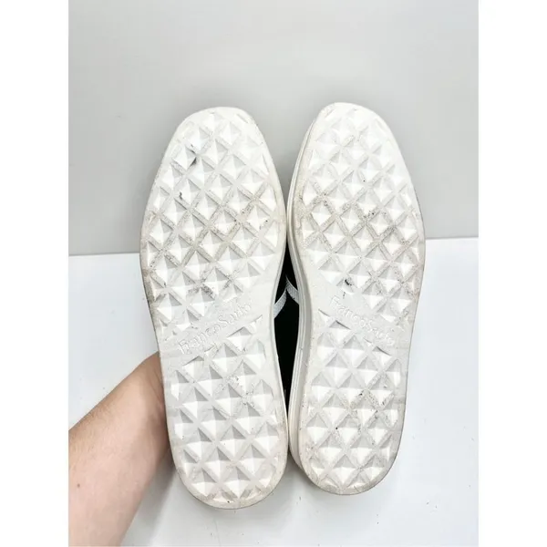 Franco Sarto Sneaker Women’s Size 7.5 Black White Canvas Slip‎ On Style - Image 8