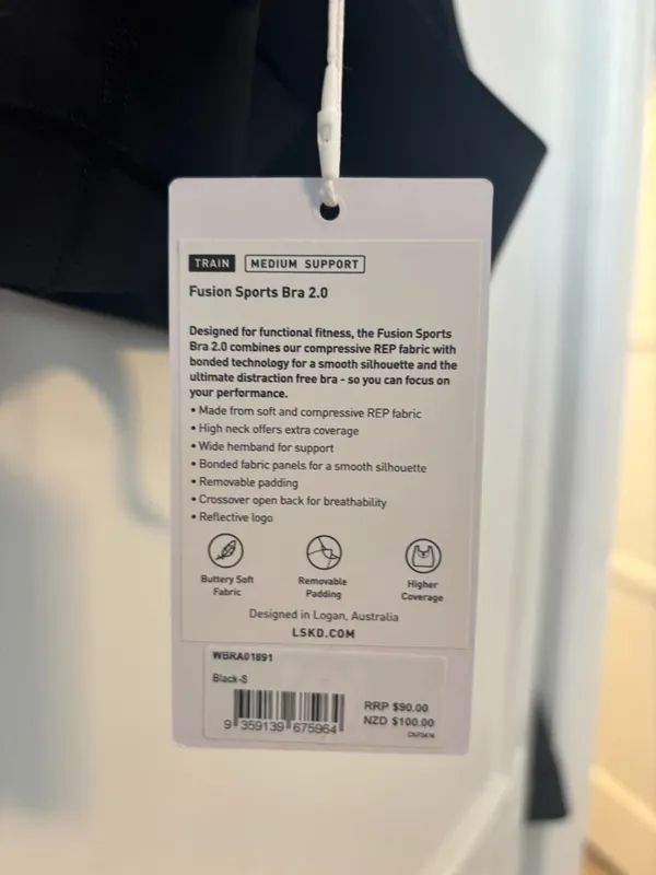 Black Sports Bra LSKD - Image 4