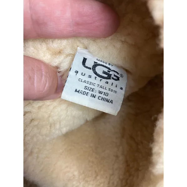 UGG Classic Tall 5815 Boots Women Size 10 Chestnut Tan Good Suede Shearling - Image 7