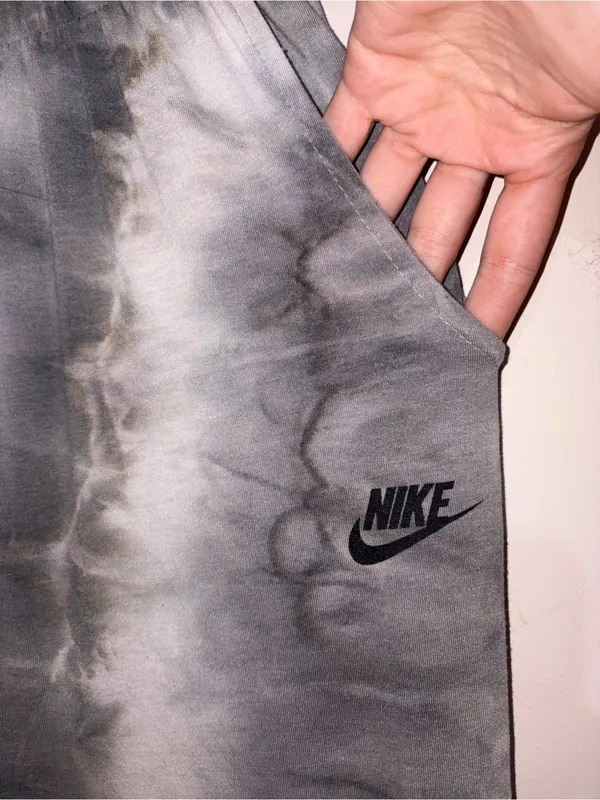Nike Gray Tie-Dye Joggers with Drawstring - Image 2