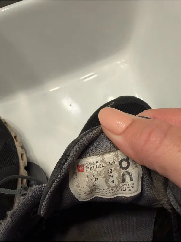 On Running Women's Athletic Sneakers in Black and Gray - Image 7