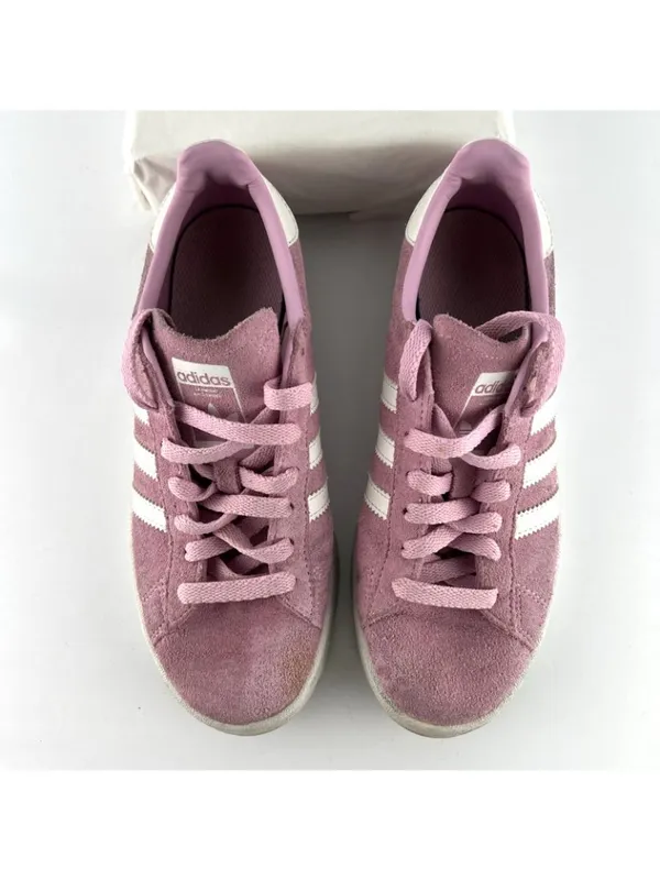 Adidas Campus Mens 5 Womens 6 00s Pink and White Suede Low Top Sneakers - Image 4