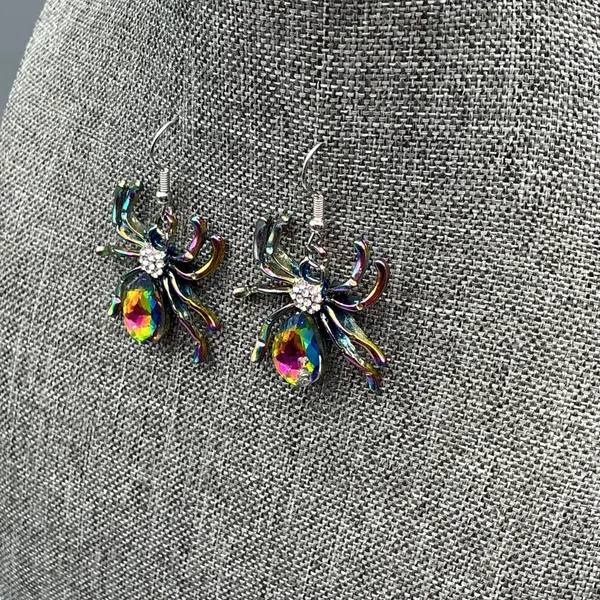 Spider Rhinestones Earrings Multiple - Image 3