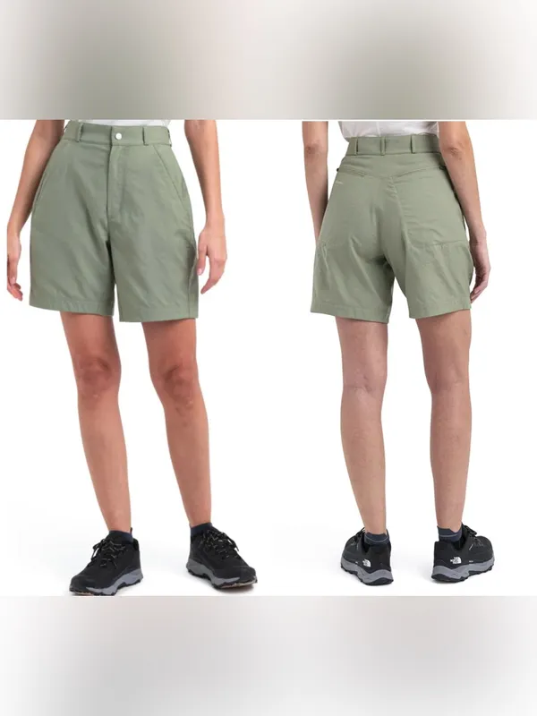 Icebreaker Hike Shorts Women’s 28 Lichen Green Merino Wool Cotton Outdoor NEW - Image 2