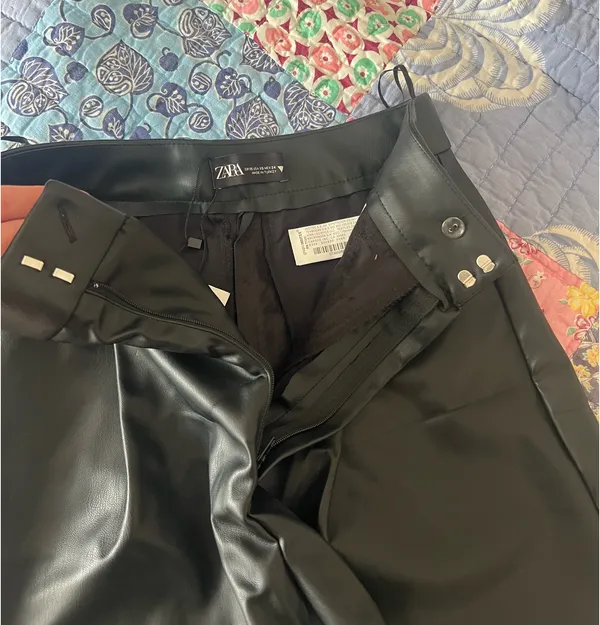 ZARA Faux Leather Shorts - Image 3