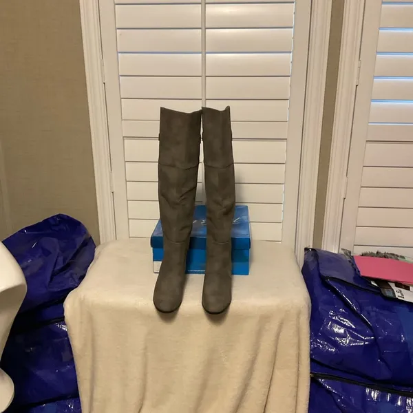 Easy Street Gray Heeled Boots - Image 2