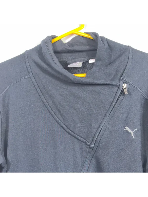 Puma Black Asymmetrical Zip Jacket Women’s XL - Image 2