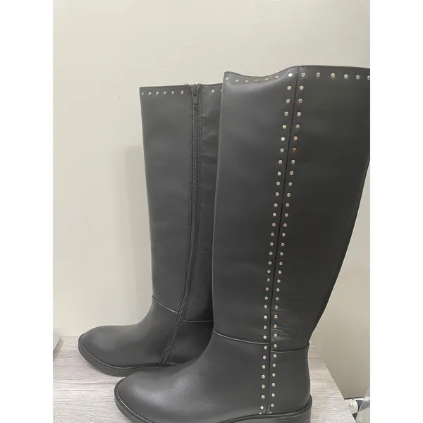 Steven‎ NC-Zoe Black Leather Studded Tall Riding Boots Womens 8.5 M NIB - Image 5