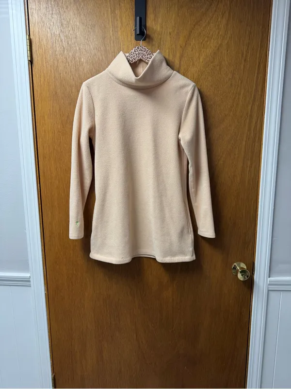 Dudley Stephens Cobble Hill Tunic Turtleneck Vello Fleece Beige Medium - Image 14