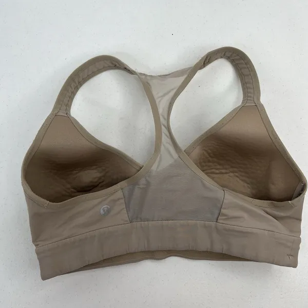 Lululemon Size 4 XS Speed Up Bra High Support for C/D Cup In Crepe Beige Stretch - Image 6