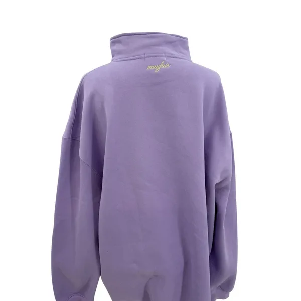 Mayfair Group Choose Kindness Quarter Zip Oversized Lavender‎ Sweatshirt XXL - Image 10