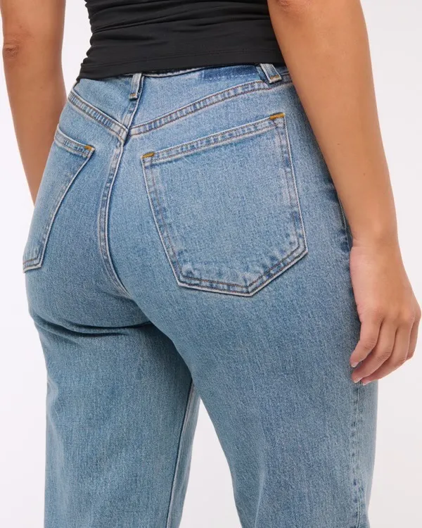 Abercrombie & Fitch Curve Love Ultra High Rise 90s Straight Jean - Image 6