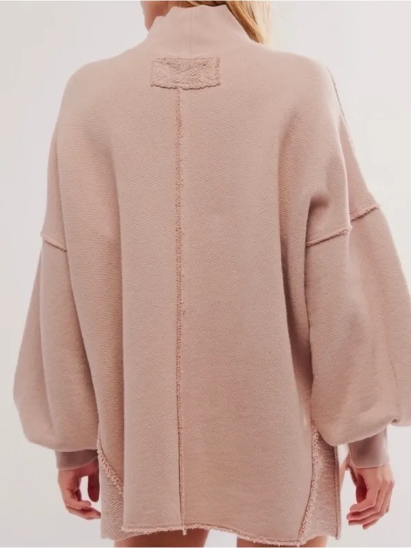 Free People We The Free Wonderful Pullover Mock Sweatershirt Winter Bloom Small - Image 3