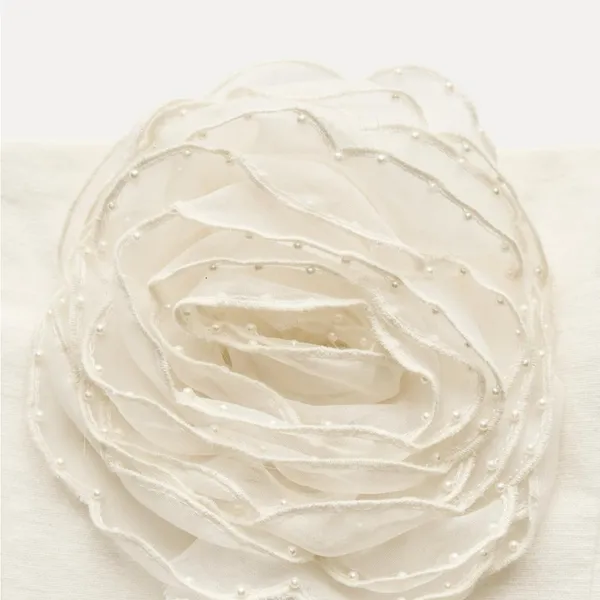 ZARA Elegant Cream Strapless Dress - Image 7