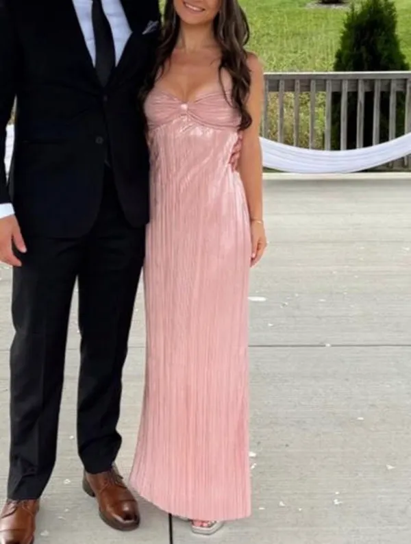 Lovers + Friends Pink Metallic Maxi Dress - Image 3