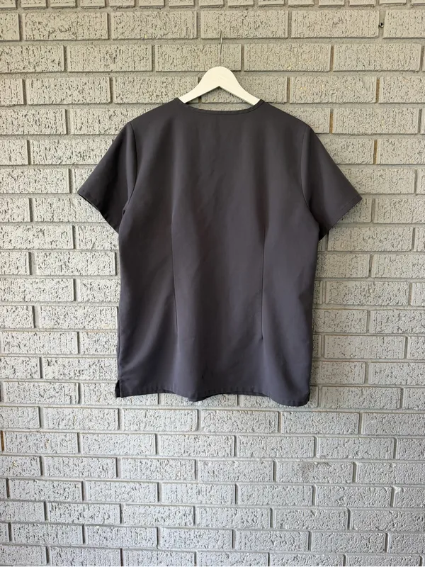 Figs Casma Scrub Top Charcoal Grey Size Medium - Image 5