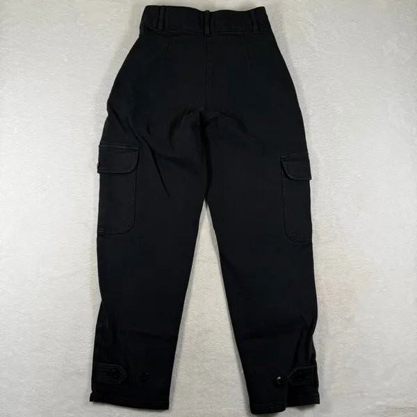 Wilfred Free Aritzia Black Modern Cargo Pants High Rise Tapered Size 2 - Image 9