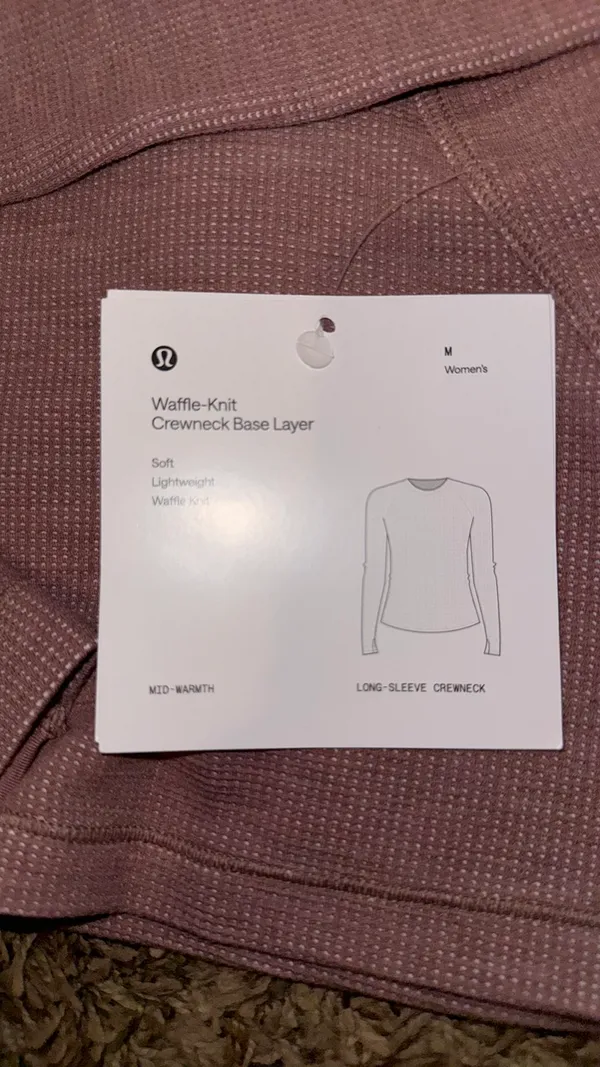 Waffle knit crewneck base layer Lululemon  - Image 2