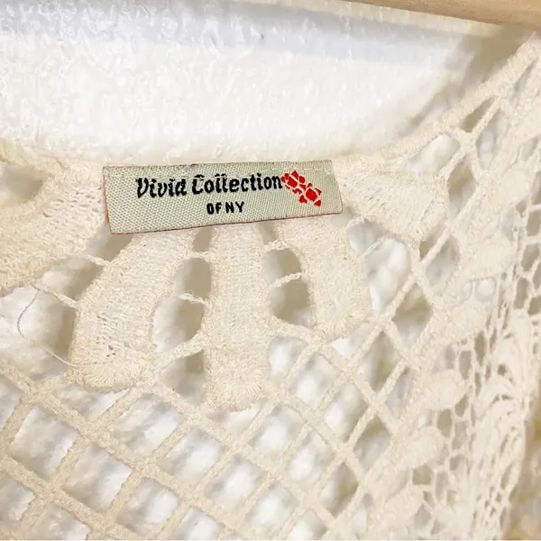 Vivid Collection Of Ny Crochet Open Face Vest Size M - Image 3