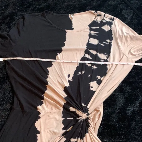 Young Fabulous & Broke Elegant Blue / Black and Pink Tie-Dye Dress Size Large - Image 11