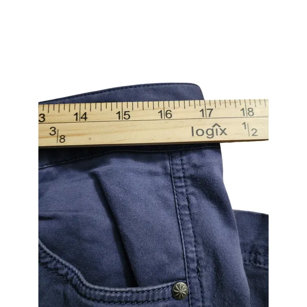 Athleta Cargo Pants Women's Blue Straight Leg Cargo‎ Pants, 12 - Image 4