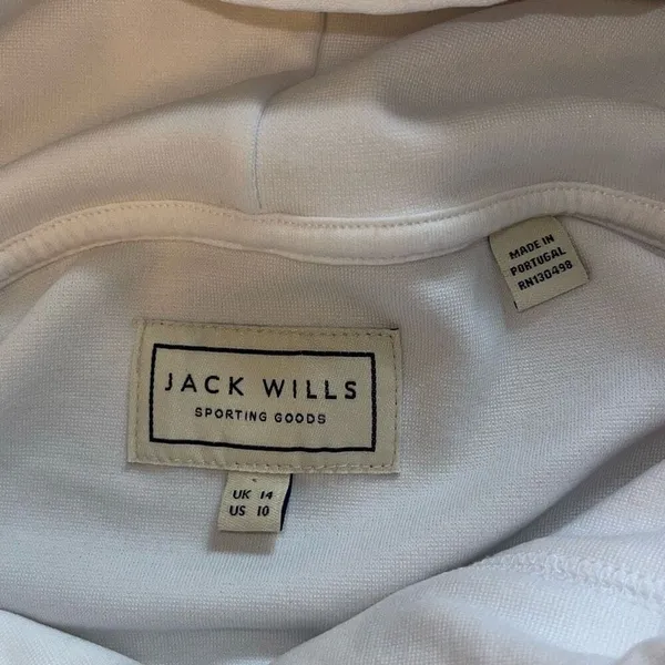 Jack Wills Sporting Goods Cropped White Hoodie Size 10 Women’s‎ - Image 3