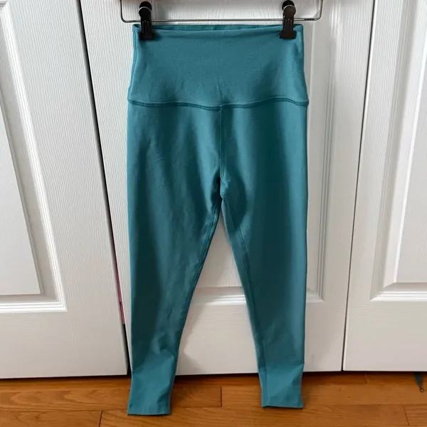 Beyond Yoga Caught in the Midi High Waisted Leggings in Deep Aqua 7/8 Length - Image 2