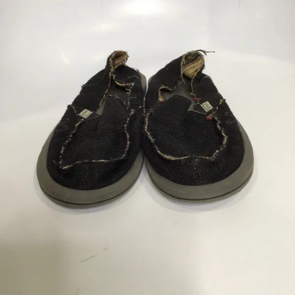 Sanuk Donna hemp cotton slip on shoes loafers‎ black womens size 8 casual beach - Image 2