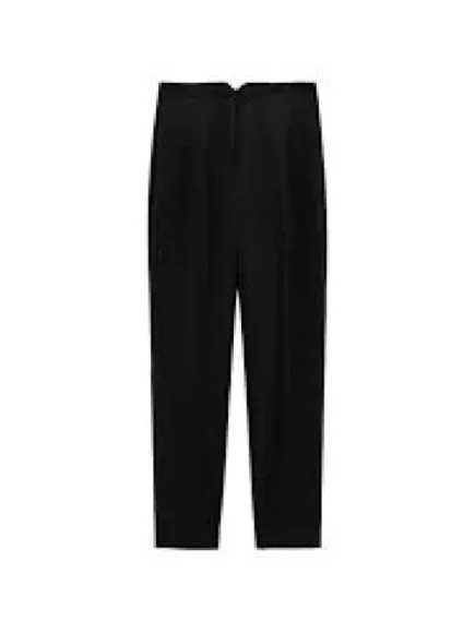 Zara Black Cropped High-Waist Slim Pants - Image 3