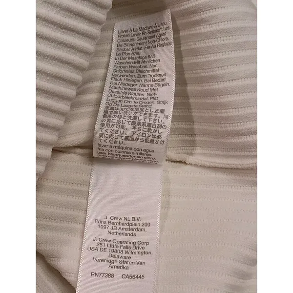 Madewell Striped Embroidered Crop Top Cream Color Small‎ Classic Streetwear... - Image 8