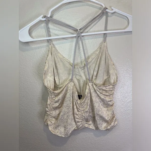 Urban Outfitters Out From Under Women’s Floral Cream Spaghetti Strap Top Size‎ L - Image 3