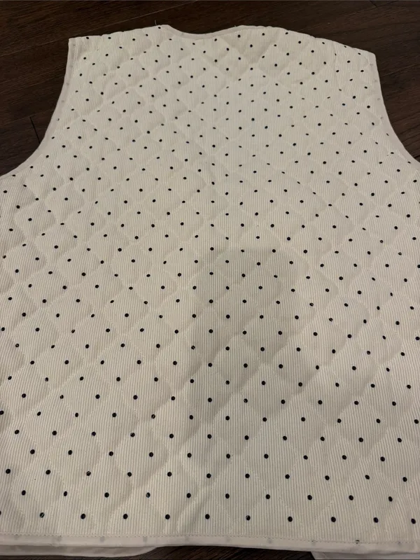 PrettyGarden Polka Dot Quilted Vest Size Large - C10-040 - Image 8