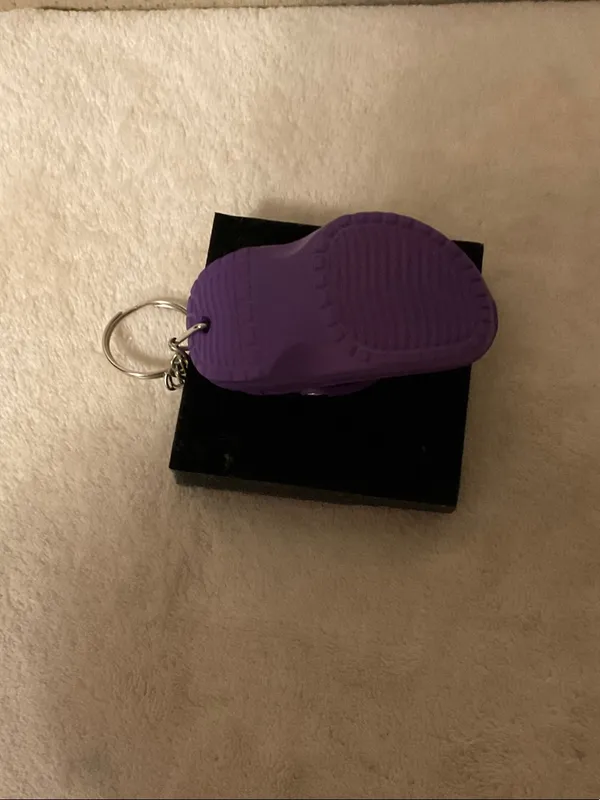 Purple Mini Clog Keychain – Cute Shoe Key & Bag Accessory - Image 4
