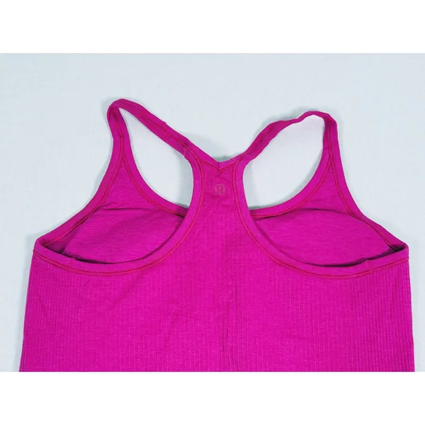 Lululemon Ebb To Street Tank Top Size 12 Pink Ribbed Racerback Yoga Pilates Gym - Image 6