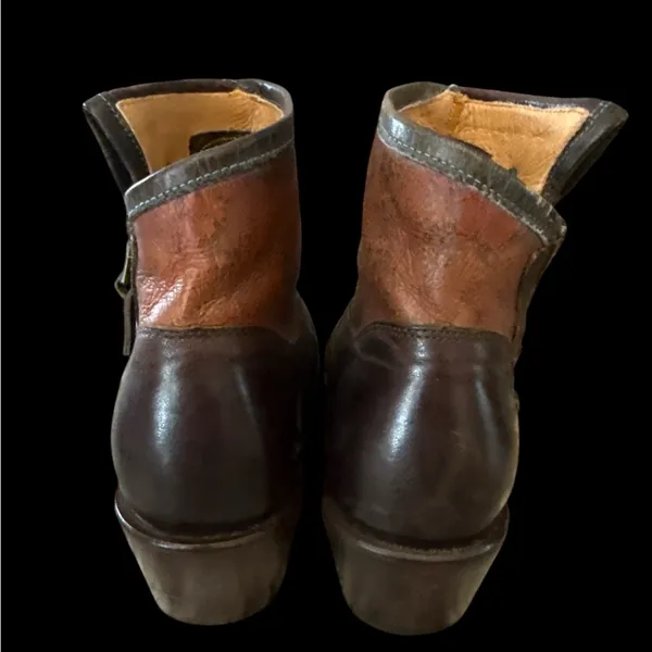 vintage JB Dillon sz 8 design Brown Leather Ankle Boots JBW1801 mexico - Image 6
