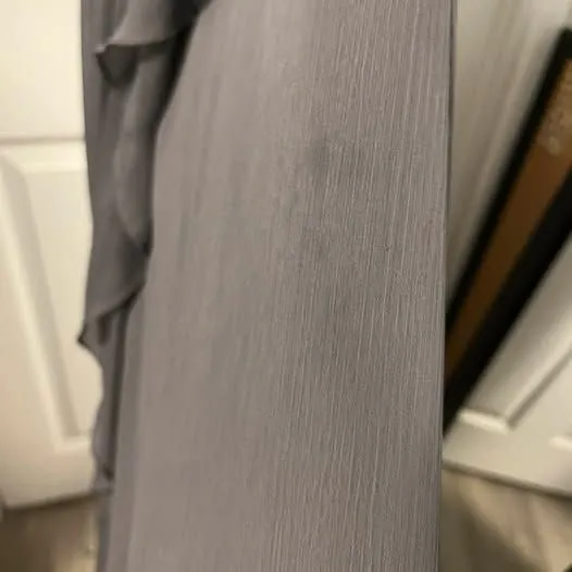 David's Bridal Grey Strapless Bridesmaid Dress Size 2 - Image 2