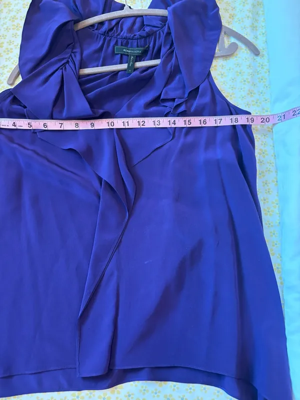 BCBG Max Azria Drea‎ Silk Blouse Size Small - Image 6